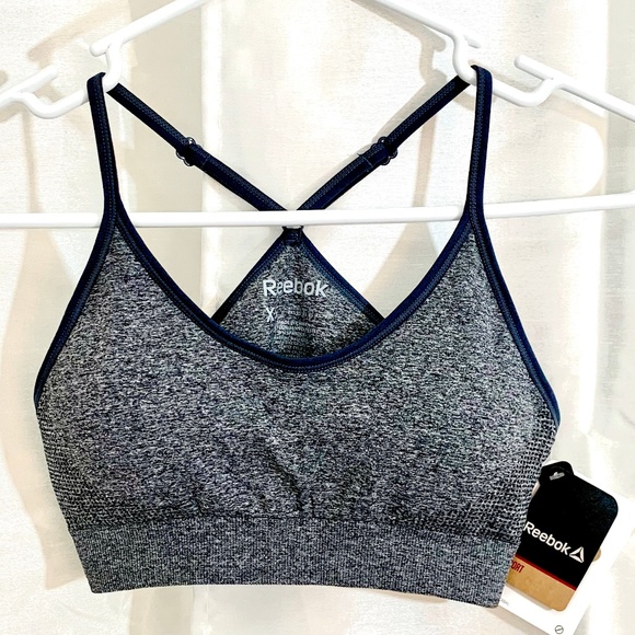 reebok strappy cami sports bra